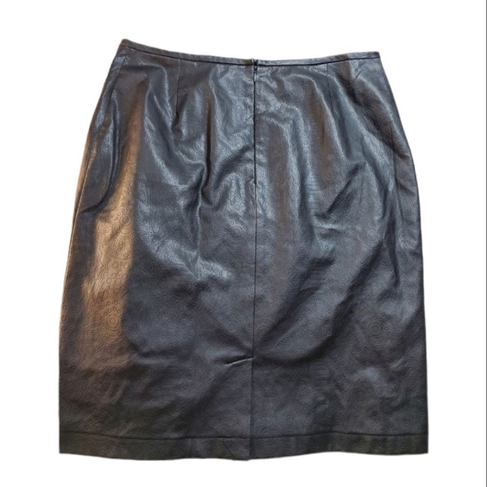 VALERIE STEVENS vegan leather skirt 12
